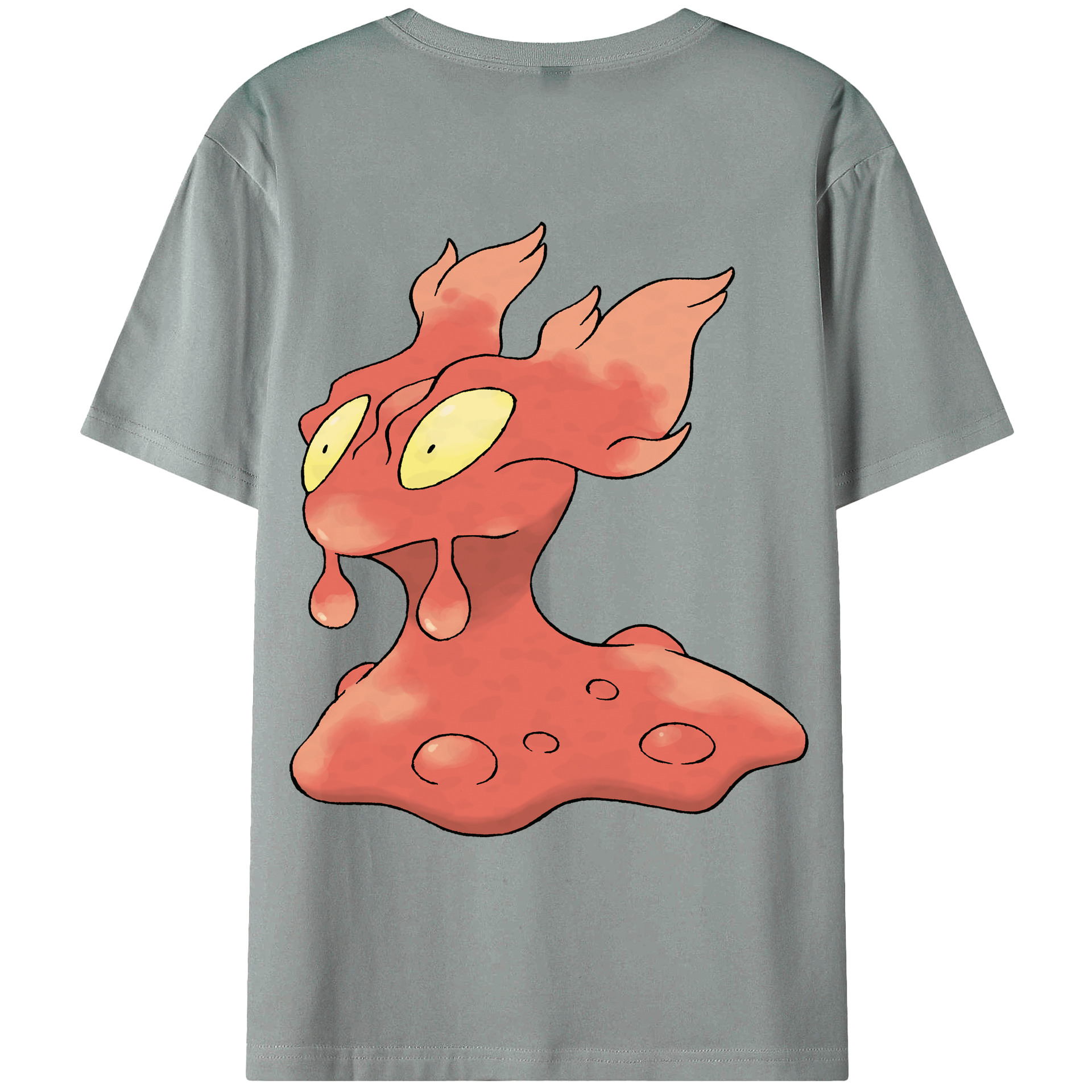 （画像用） ポケットモンスター Pokémon 綿100％ メンズ半袖Tシャツ（バックプリント） 通気性